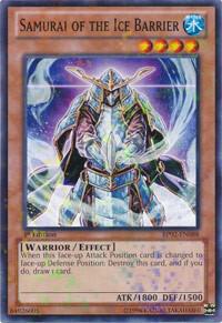 Samurai of the Ice Barrier (Mosaic Rare) trading card from Battle Pack 2: War of the Giants Samurai of the Ice Barrier (Mosaic Rare) - Battle Pack 2: War of the Giants YuGiOh trading card