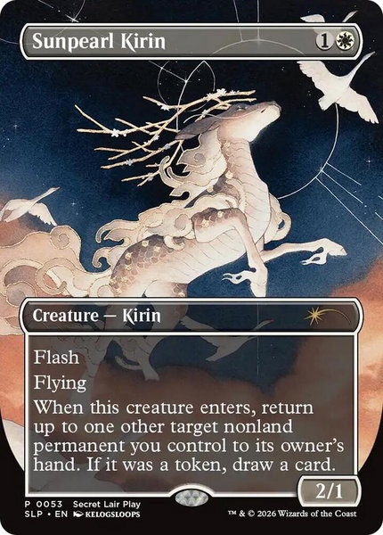 Sunpearl Kirin trading card from Secret Lair Showdown Sunpearl Kirin - Secret Lair Showdown Magic: The Gathering trading card
