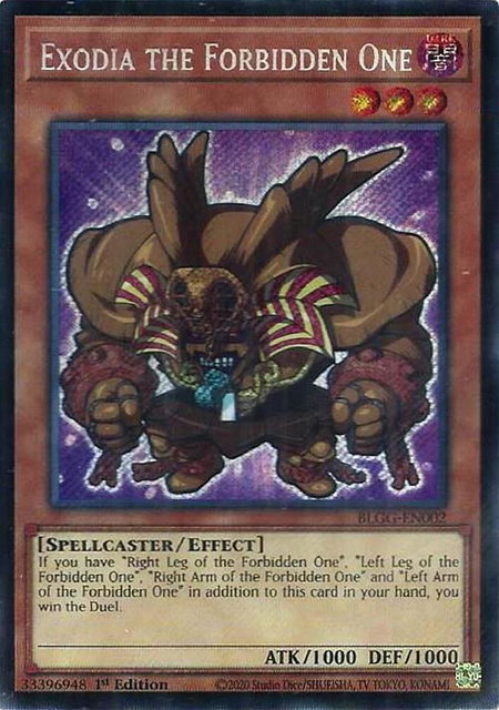 Exodia the Forbidden One - Battles of Legend: Glorious Gallery YuGiOh trading card