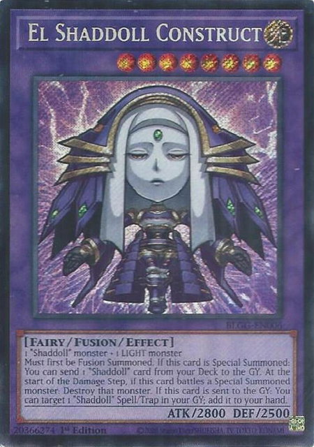 El Shaddoll Construct trading card from Battles of Legend: Glorious Gallery El Shaddoll Construct - Battles of Legend: Glorious Gallery YuGiOh trading card