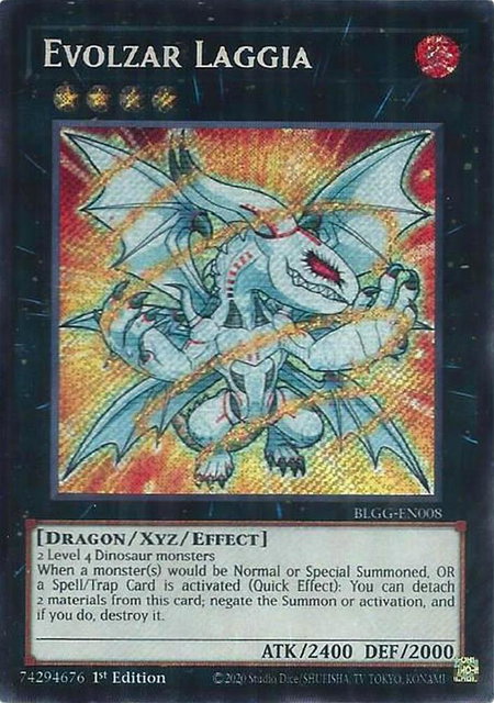 Evolzar Laggia - Battles of Legend: Glorious Gallery YuGiOh trading card