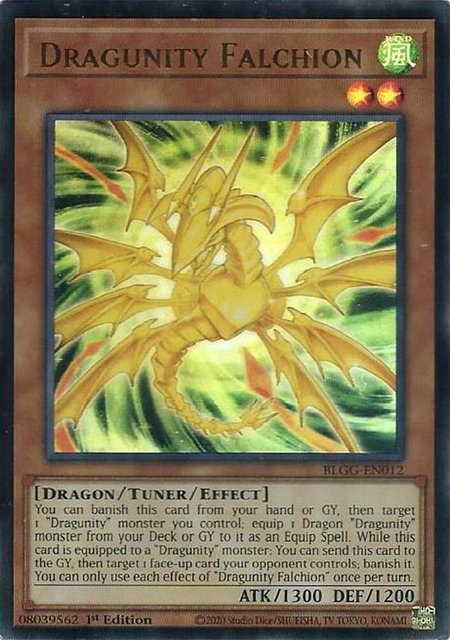 Dragunity Falchion trading card from Battles of Legend: Glorious Gallery Dragunity Falchion - Battles of Legend: Glorious Gallery YuGiOh trading card