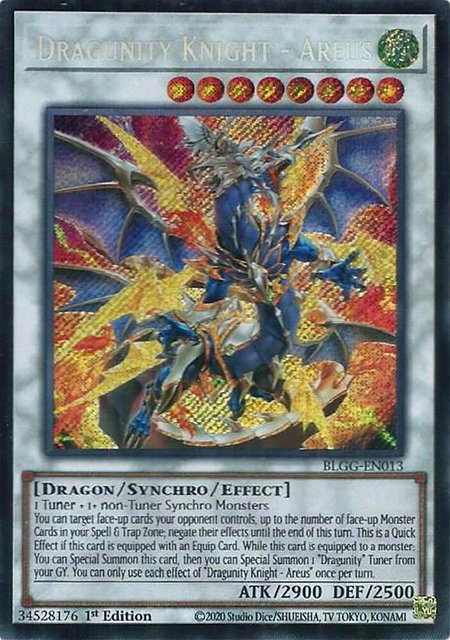 Dragunity Knight - Areus trading card from Battles of Legend: Glorious Gallery Dragunity Knight - Areus - Battles of Legend: Glorious Gallery YuGiOh trading card