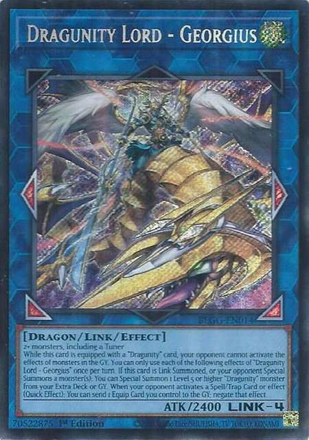 Dragunity Lord - Georgius trading card from Battles of Legend: Glorious Gallery Dragunity Lord - Georgius - Battles of Legend: Glorious Gallery YuGiOh trading card