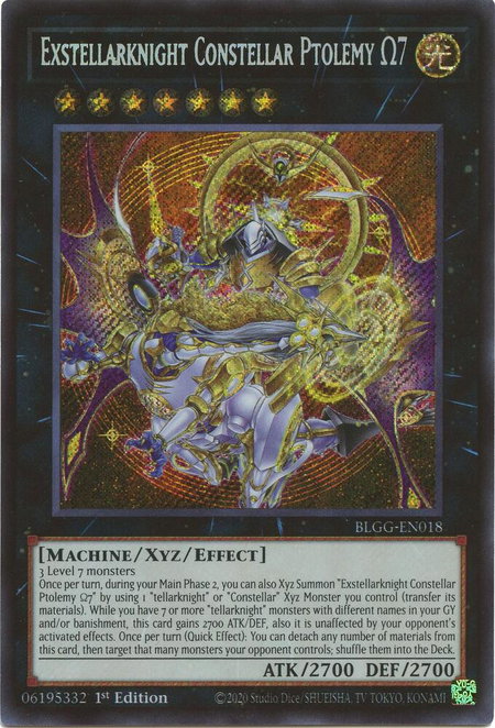 Exstellarknight Constellar Ptolemy Omega 7 - Battles of Legend: Glorious Gallery YuGiOh trading card