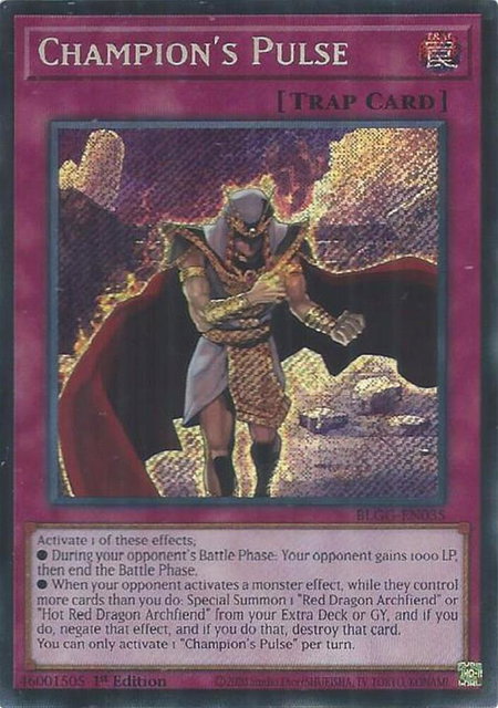 Champion's Pulse - Battles of Legend: Glorious Gallery YuGiOh trading card