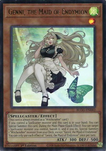 Genni, the Maid of Endymion trading card from Battles of Legend: Glorious Gallery Genni, the Maid of Endymion - Battles of Legend: Glorious Gallery YuGiOh trading card