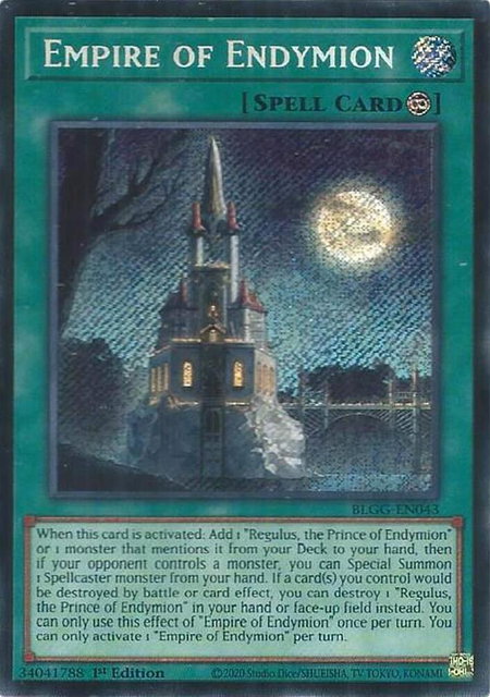Empire of Endymion trading card from Battles of Legend: Glorious Gallery Empire of Endymion - Battles of Legend: Glorious Gallery YuGiOh trading card