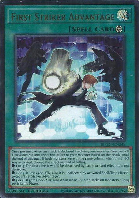 First Striker Advantage trading card from Battles of Legend: Glorious Gallery First Striker Advantage - Battles of Legend: Glorious Gallery YuGiOh trading card