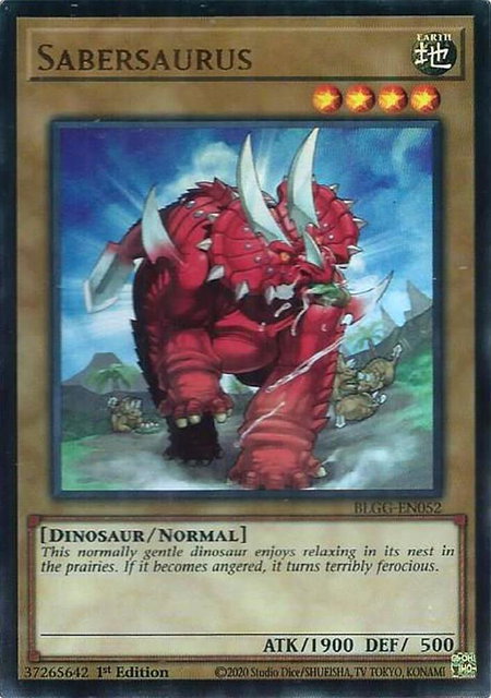 Sabersaurus - Battles of Legend: Glorious Gallery YuGiOh trading card