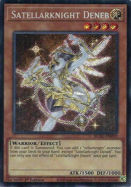 Satellarknight Deneb trading card from Battles of Legend: Glorious Gallery Satellarknight Deneb - Battles of Legend: Glorious Gallery YuGiOh trading card