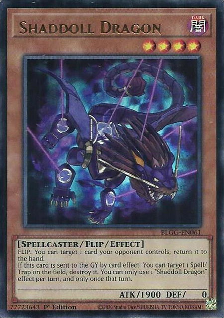 Shaddoll Dragon trading card from Battles of Legend: Glorious Gallery Shaddoll Dragon - Battles of Legend: Glorious Gallery YuGiOh trading card