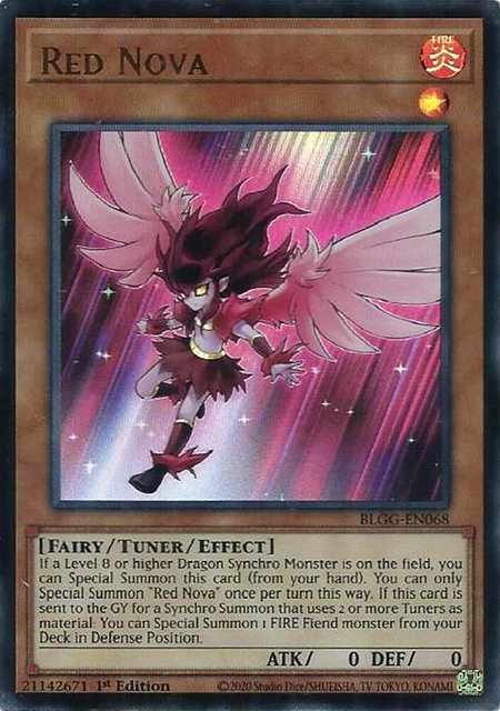 Red Nova trading card from Battles of Legend: Glorious Gallery Red Nova - Battles of Legend: Glorious Gallery YuGiOh trading card