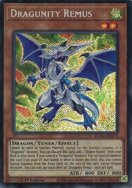 Dragunity Remus trading card from Battles of Legend: Glorious Gallery Dragunity Remus - Battles of Legend: Glorious Gallery YuGiOh trading card