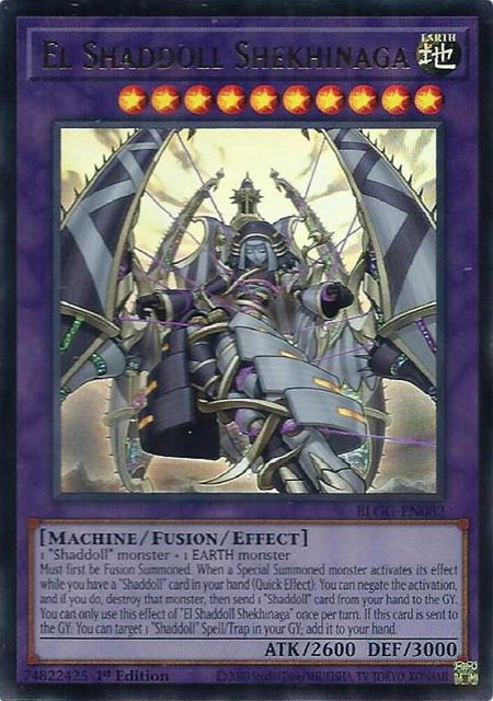 El Shaddoll Shekhinaga trading card from Battles of Legend: Glorious Gallery El Shaddoll Shekhinaga - Battles of Legend: Glorious Gallery YuGiOh trading card