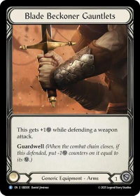Blade Beckoner Gauntlets - Silver Age Chapter 3 #SBZ005 - Rare Flesh and Blood Trading Card