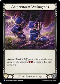 Aetherstorm Wellingtons - Silver Age Chapter 3 #SBZ007 - Rare Flesh and Blood Trading Card