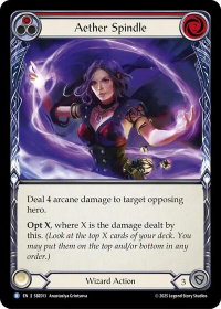 Aether Spindle (Red) - Silver Age Chapter 3 #SBZ013 - Rare Flesh and Blood Trading Card