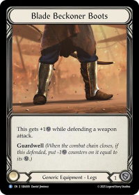 Blade Beckoner Boots (SBA009) - Silver Age Chapter 3 #SBA009 - Rare Flesh and Blood Trading Card