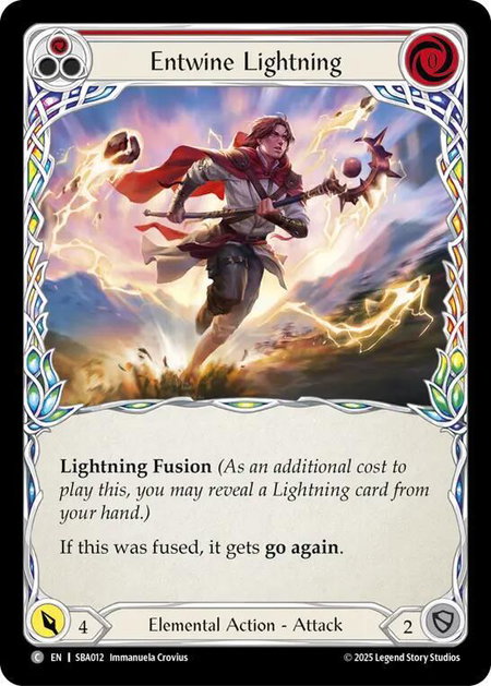 Entwine Lightning (Red) trading card from Silver Age Chapter 3 Entwine Lightning (Red) - Silver Age Chapter 3 Flesh and Blood trading card