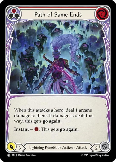 Path of Same Ends (Red) trading card from Silver Age Chapter 3 Path of Same Ends (Red) - Silver Age Chapter 3 Flesh and Blood trading card