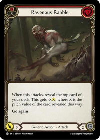 Ravenous Rabble (Red) - Silver Age Chapter 3 #SBA017 - Common Flesh and Blood Trading Card