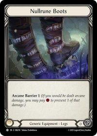 Nullrune Boots - Silver Age Chapter 3 #SBL010 - Common Flesh and Blood Trading Card