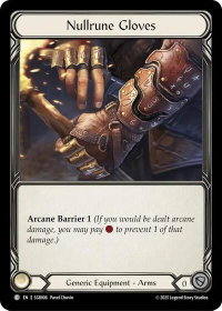Nullrune Gloves - Silver Age Chapter 3 #SGB006 - Common Flesh and Blood Trading Card