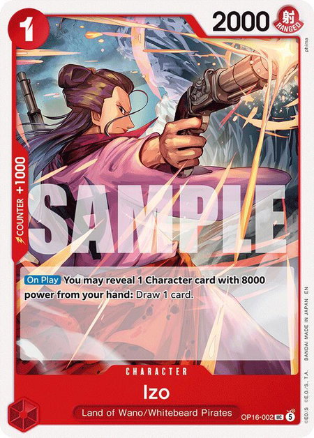 Izo - The Time of Battle One Piece trading card