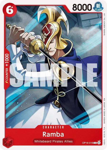 Ramba - The Time of Battle One Piece trading card