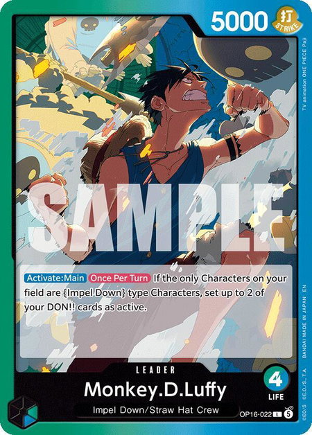 Monkey.D.Luffy (022) trading card from The Time of Battle Monkey.D.Luffy (022) - The Time of Battle One Piece trading card