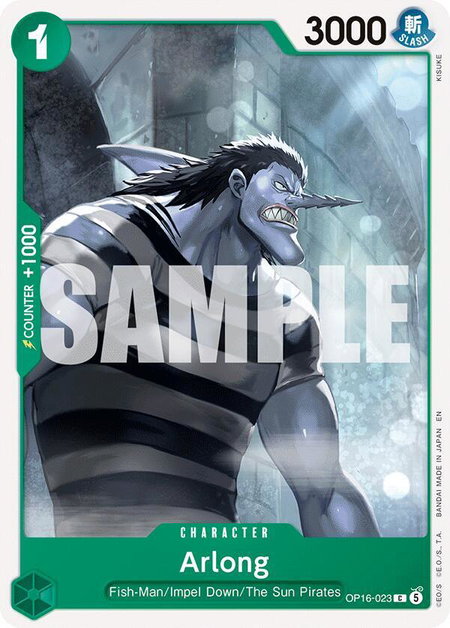 Arlong trading card from The Time of Battle Arlong - The Time of Battle One Piece trading card