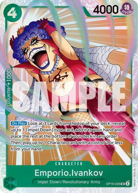 Emporio.Ivankov (026) trading card from The Time of Battle Emporio.Ivankov (026) - The Time of Battle One Piece trading card