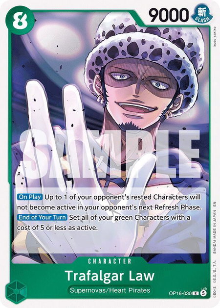 Trafalgar Law (030) trading card from The Time of Battle Trafalgar Law (030) - The Time of Battle One Piece trading card