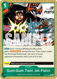 Gum-Gum Twin Jet Pistol - The Time of Battle (OP16) #OP16-039 - Common One Piece Trading Card