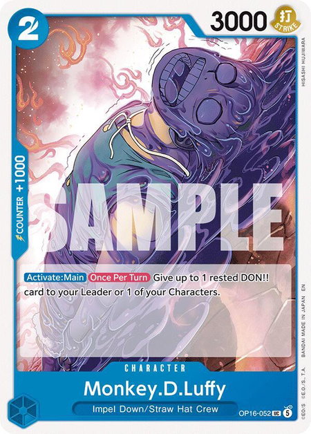 Monkey.D.Luffy (052) trading card from The Time of Battle Monkey.D.Luffy (052) - The Time of Battle One Piece trading card