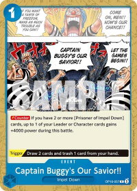Captain Buggy's Our Savior!! - The Time of Battle (OP16) #OP16-057 - Common One Piece Trading Card