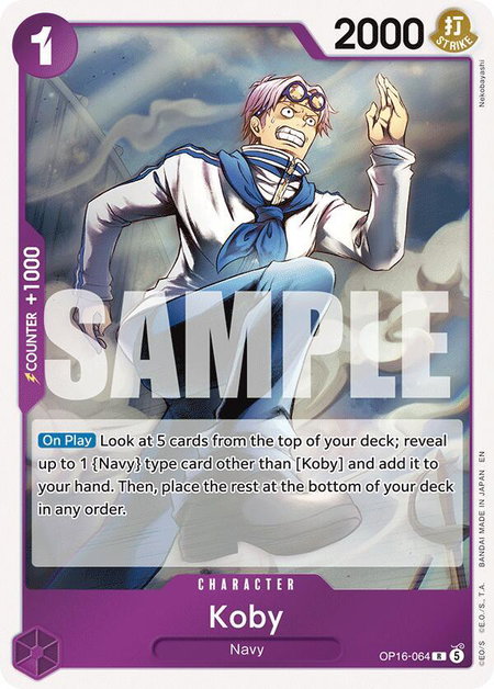 Koby trading card from The Time of Battle Koby - The Time of Battle One Piece trading card