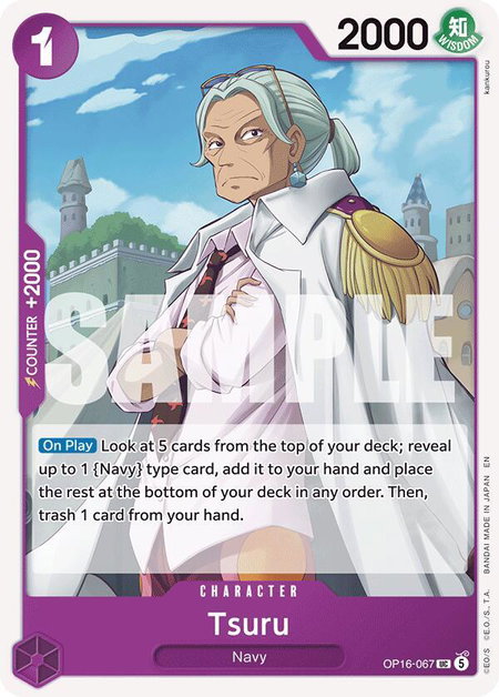 Tsuru - The Time of Battle One Piece trading card