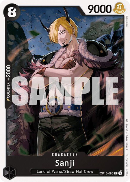 Sanji trading card from The Time of Battle Sanji - The Time of Battle One Piece trading card