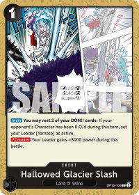 Hallowed Glacier Slash - The Time of Battle (OP16) #OP16-100 - Common One Piece Trading Card