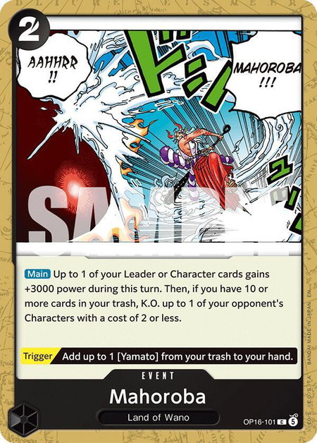 Mahoroba trading card from The Time of Battle Mahoroba - The Time of Battle One Piece trading card