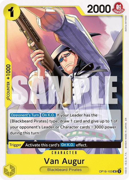 Van Augur - The Time of Battle One Piece trading card