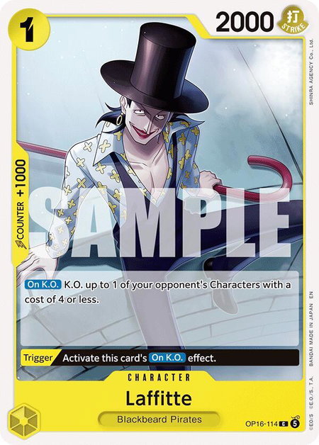 Laffitte trading card from The Time of Battle Laffitte - The Time of Battle One Piece trading card
