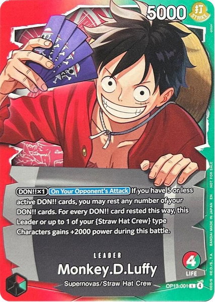 Monkey.D.Luffy - OP13-001 (Ichiban Kuji Exclusive) trading card from One Piece Promotion Cards Monkey.D.Luffy - OP13-001 (Ichiban Kuji Exclusive) - One Piece Promotion Cards One Piece trading card