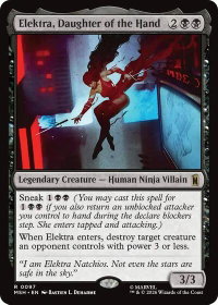 Elektra, Daughter of the Hand - Marvel Super Heroes (MSH) #97 - Rare Magic: The Gathering Trading Card