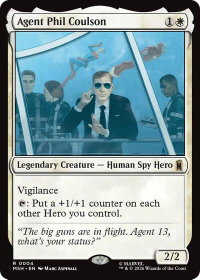 Agent Phil Coulson - Marvel Super Heroes (MSH) #4 - Rare Magic: The Gathering Trading Card