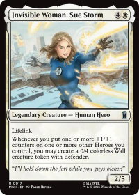 Invisible Woman, Sue Storm - Marvel Super Heroes (MSH) #17 - Uncommon Magic: The Gathering Trading Card