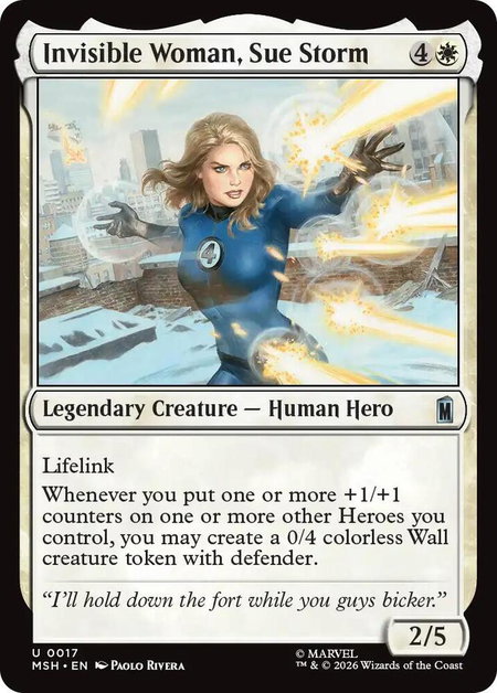Invisible Woman, Sue Storm - Marvel Super Heroes Magic: The Gathering trading card