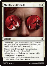 Murdock's Crusade - Marvel Super Heroes (MSH) #24 - Common Magic: The Gathering Trading Card